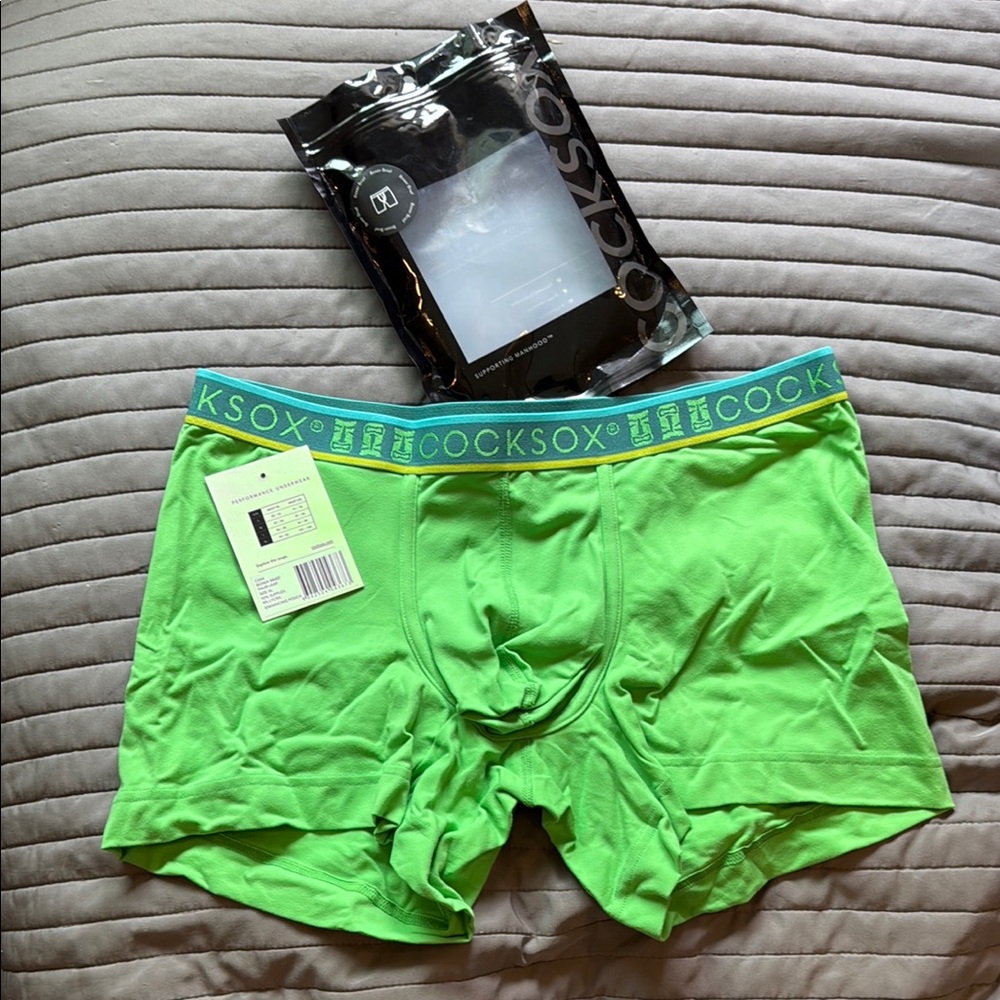 Men's Green Cocksox Boxer Briefs New Size XL